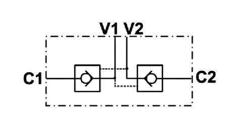 Clapet anti retour double piloté en T DN 12 L R 1 4 20 L MN