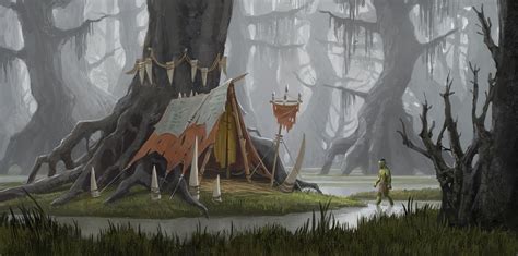 Artstation Swamp Village Tent