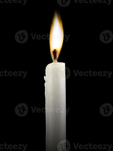 Candle Light, White Wax Candles Lights Isolated on White Background ...