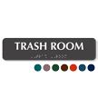 Recycling Room Signs Braille Engraved Trash Room Signs