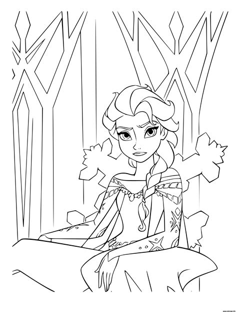 Coloriage Reine Des Neiges Elsa Frustre Disney Dessin Elsa à Imprimer