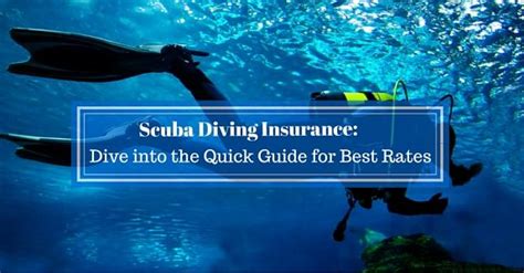 Scuba Diving Life Insurance Dive Into The Quick Guide To Best Rates