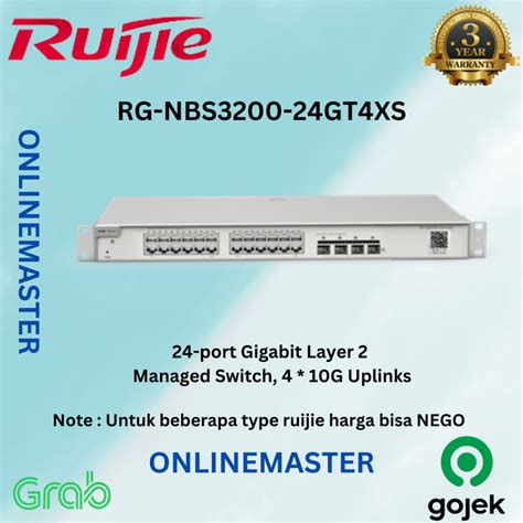 Jual Ruijie Reyee Rg Nbs Gt Xs L G Uplink Cloud Managed Switch