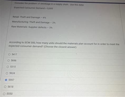 Solved Consider The Problem Of Shrinkage In A Supply Chain Chegg