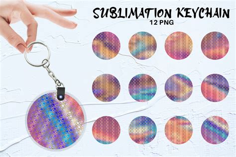 Keychain Sublimation Designs Mermaid Graphic By Artnoy Creative Fabrica