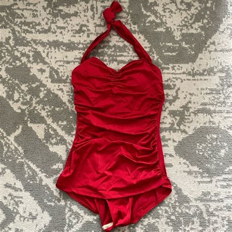 Esther Williams Swim Esther Williams 95s Style Red Swimsuit Poshmark