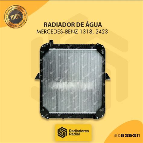 Radiador de Água Mercedes Bens 1318 2423 Grupo Radial