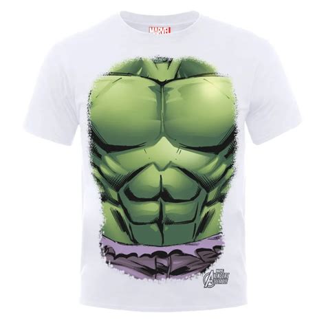 Marvels The Incredible Hulk Chest Costume White T Shirt Spike Dabomb