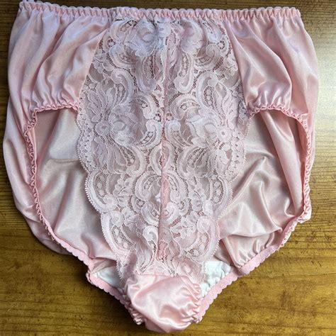 Vintage Olga Sheer Lace Hi Cut Panties 23107 Pink La… Gem