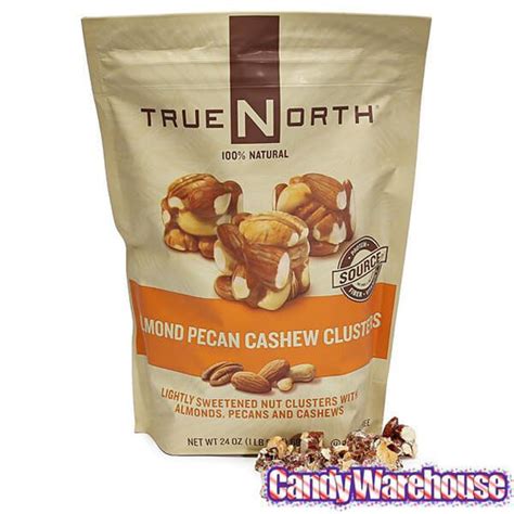 Almond Pecan Cashew Nut Clusters 24 Ounce Bag Candy Warehouse