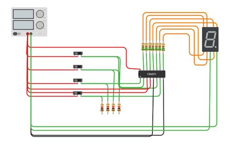 Circuit Design Decodificador Bcd 7 Segmentos Tinkercad