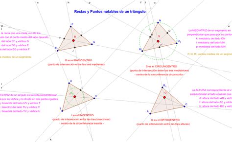 Rectas Y Puntos Notables De Un Tri Ngulo Geogebra