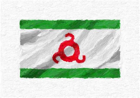 Ingushetia National Country Flag Official Sign Symbol Illustration ...