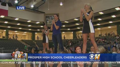 CBS 11 Pep Rally Prosper High School Cheerleaders Ready For Football