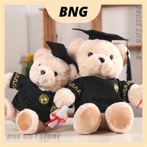 New Teddy Bear Convocation Bear Plush 2530cm Graduation Patung Hiasan