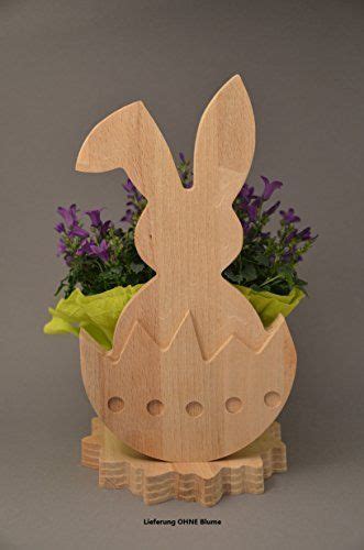 Osterhase Aus Holz Im Osterei Mit Teller Amazon De Handmade Ostern