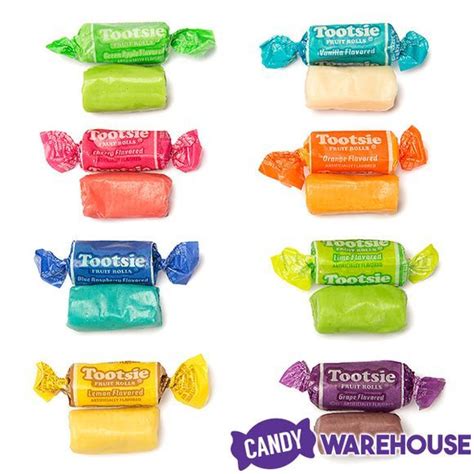 Tootsie Fruit Rolls 5 Flavors Chew Peg Bags 8 Piece Case Gluten Free