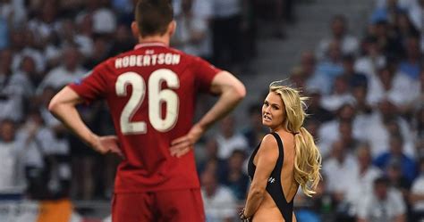 Champions League Final Pitch Invader Kinsey Wolanski…