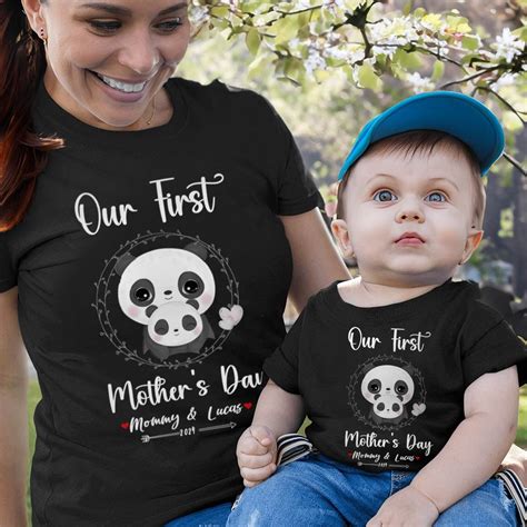 Our First Mother S Day Mom And Baby Set Matching Shirt Mummy And Baby