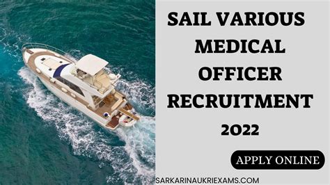 SAIL Various Medical Officer Recruitment 2022 259 Vacancy Apply Online