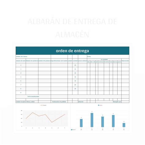 Plantilla De Excel Albar N De Entrega De Almac N Y Hoja De C Lculo De