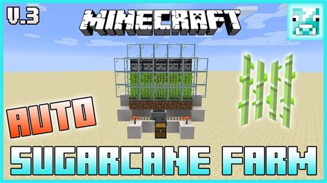 Minecraft Auto Sugarcane Farm Tutorial Beginner Friendly Youtube