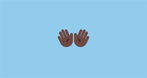 👐🏿 Open Hands Dark Skin Tone Emoji On Toss Face 토스페이스 1 5