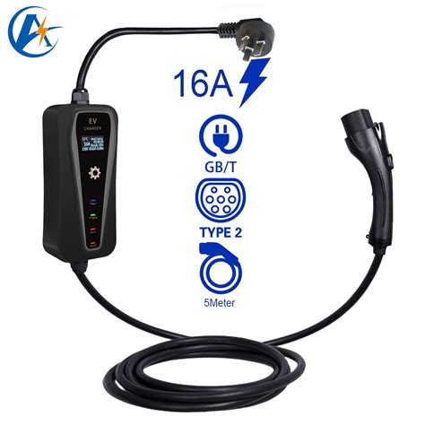 A Type Iec Portable Ev Charger With Electric Vehicle Charging