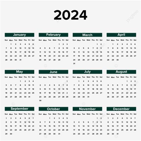 Kalender 2024 Kalender 2024 Hd Kalender 2024 Psd Kalender Png