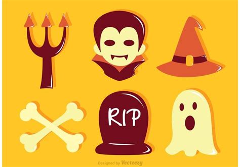 Vector Halloween Flat Icons - Download Free Vector Art, Stock Graphics ...