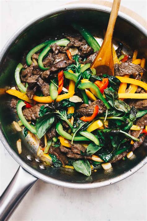 Paleo Thai Basil Beef Stir Fry Pad Gra Prow Whole30 Keto I Heart Umami