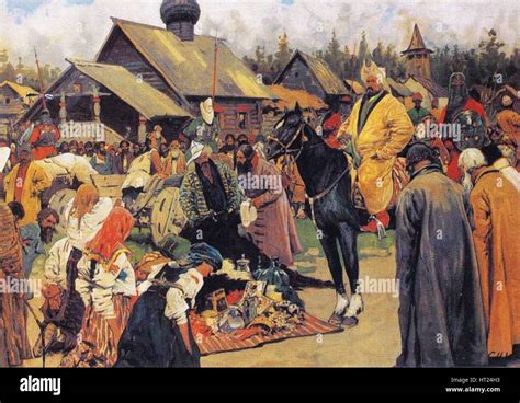The Baskaks, 1909. Artist: Ivanov, Sergei Vasilyevich (1864-1910 Stock ...