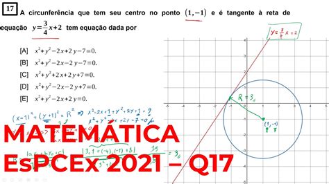 Prova EsPCEx 2021 Matemática Ex 17 YouTube