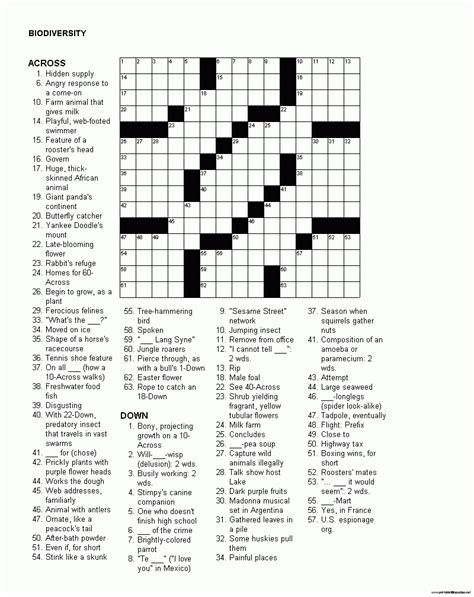 Printable Tagalog Crossword Puzzle Printable Crossword Puzzles