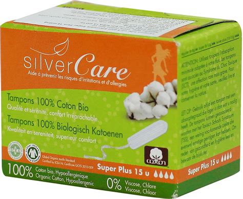 Masmi Silver Care Tampons En Coton Bio Super Plus 15pcs Makeup Fr