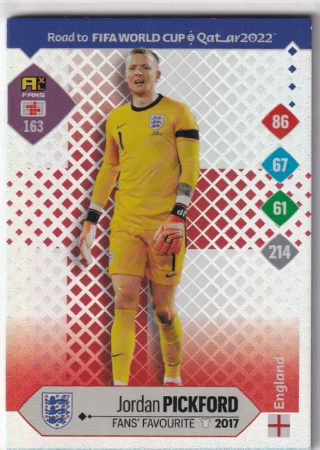 PANINI ROAD TO Qatar World Cup Tarjeta 2022 N 163 Jordan Pickford Fans