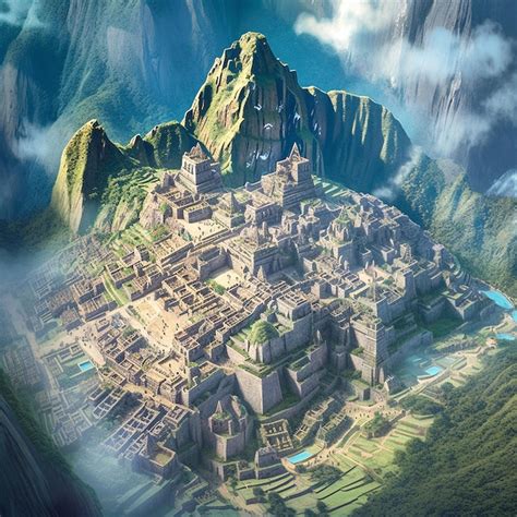 Premium AI Image Ancient Inca Ruin Of Machu Picchu