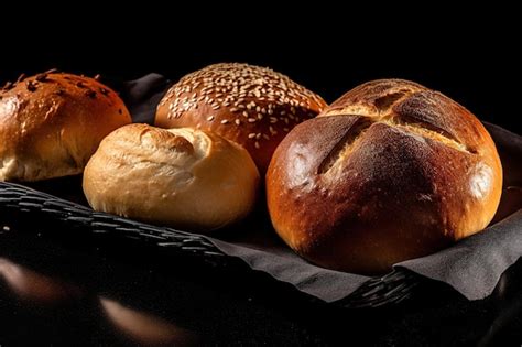Premium Ai Image Tasty Burger Buns