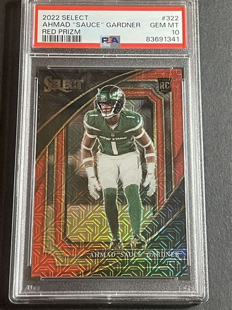 Sauce Gardner 2022 Select 322 Suite Level Red 49 Psa 10 Price Guide