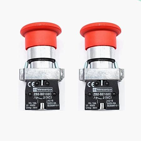 Amazon Uxcell Mm Nc Red Mushroom Emergency Stop Switch V A