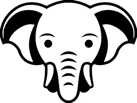 Elefante Minimalista Y Plano Logo Ilustraci N Vector En