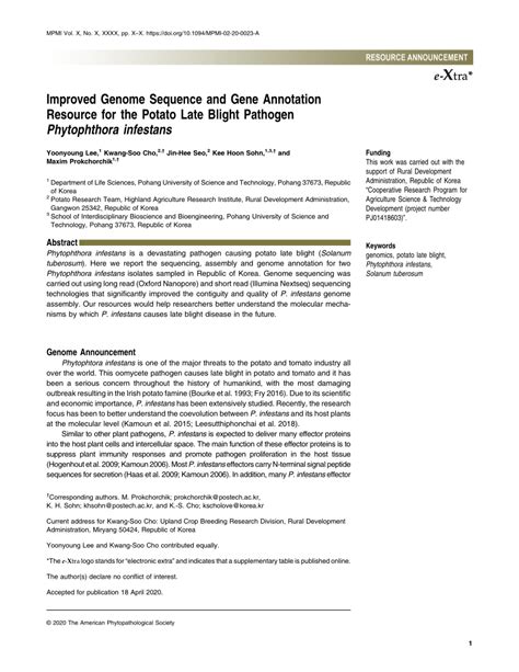 PDF Improved Genome Sequence And Gene Annotation Resource For The