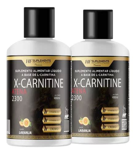 Kit 2 X Carnitine Atena 2300 Cromo 480 Ml Laranja Hf MercadoLivre