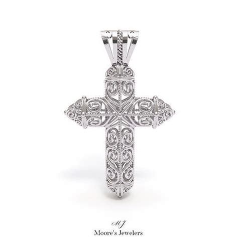 High Cathedral Scroll Cross 3d Model 3d Model 3d Printable Cgtrader