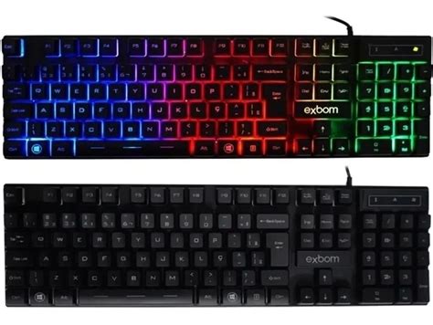 Kit Teclado Mouse Luminoso Semi Mecanico Exbom Bk G550 Mercado Livre