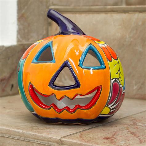 Unicef Market Ceramic Jack O Lantern Candle Holder From Mexico