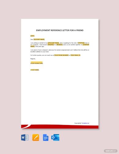 Free Sample Employment Letter Templates In Ms Word Pdf