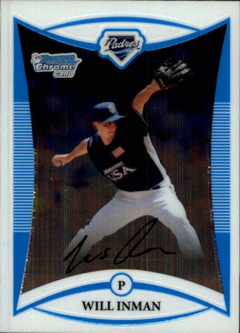 Bowman Chrome Draft Prospects Bdpp Will Inman Fg Ebay