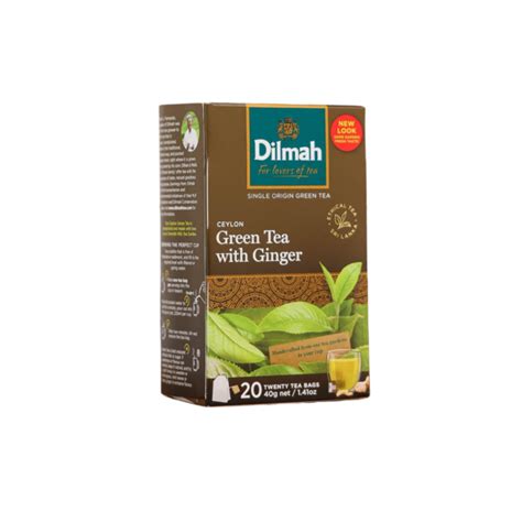 Dilmah Ceylon Green Tea With Ginger Teabags S Looters