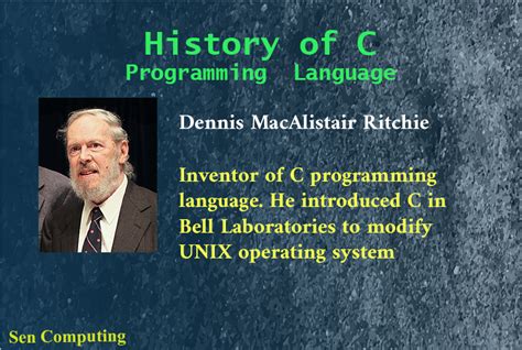 Sen Computing History Of C Language